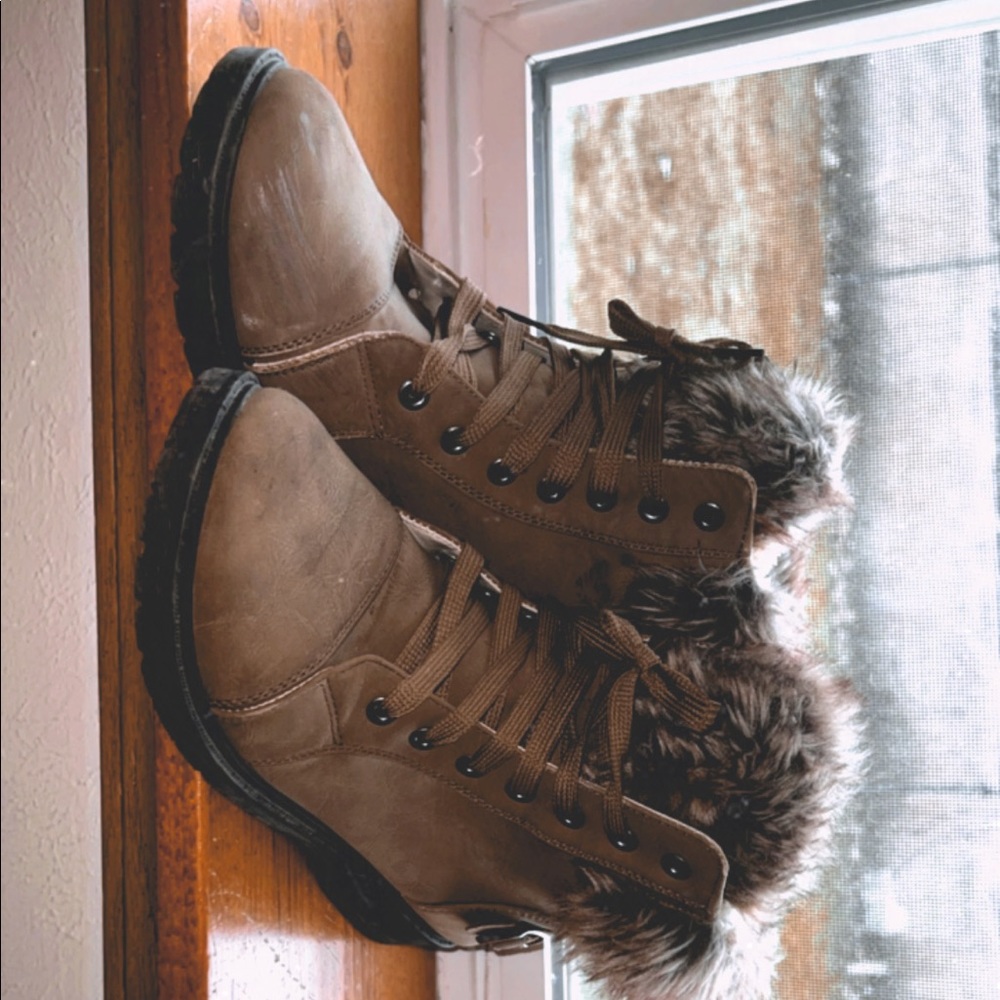 Fuzzy winter booties